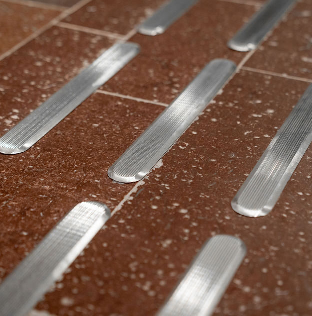 Tactile guidance pathways FÅLHAGEN - Stainless Steel - Tactile guidance bars and studs