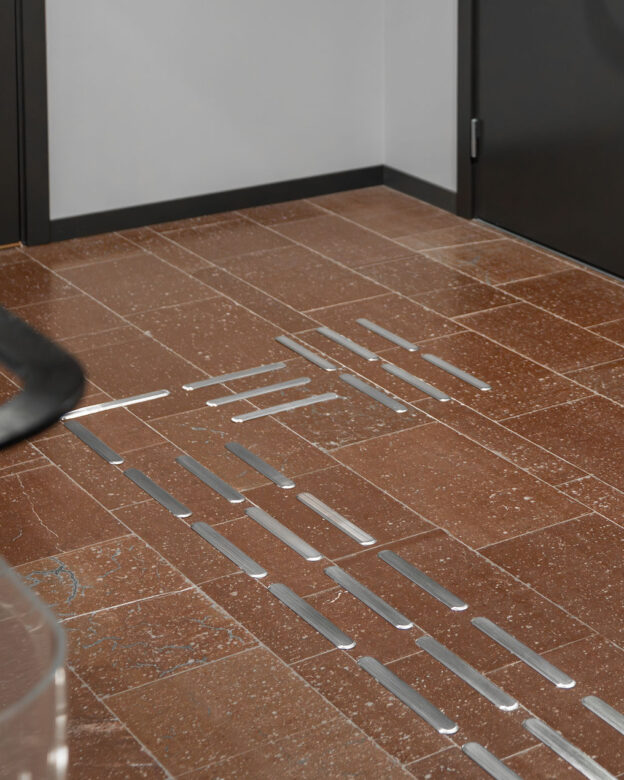 Tactile guidance pathways FÅLHAGEN - Stainless Steel - Tactile guidance bars and studs