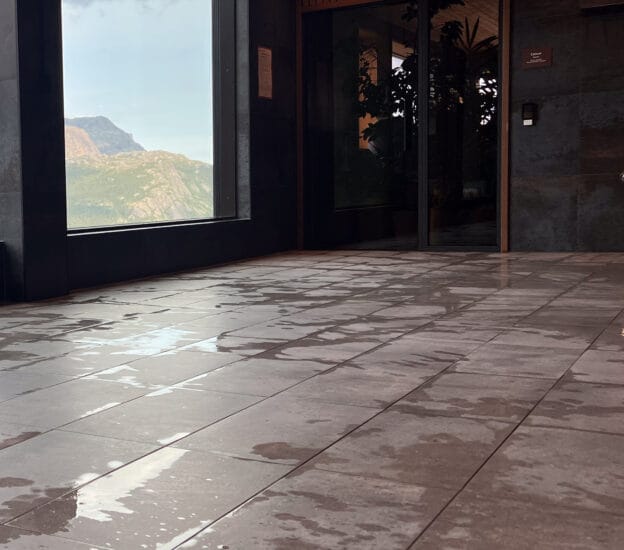 Anti-slip protection for stone floors - bathhouses, spas, hotels and restaurants.