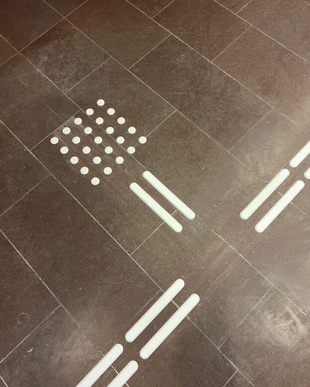 SALA BACKE handrail - Polyurethane - Tactile handrails and stop markings - 3M tape