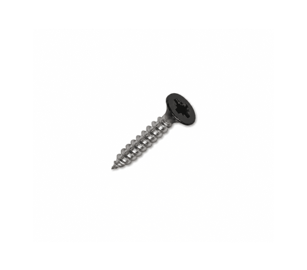 Black stainless steel screw - 4 x 25 mm - Countersunk head - 100 pcs