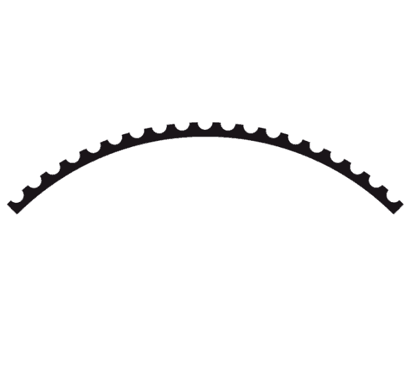 Contrast marking TEMPLATE - CURVED - mounting template wrap surface - soft