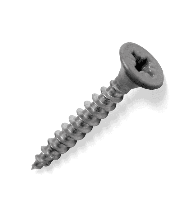 Stainless steel screw with colored head - 4 x 25 mm - grey, yellow, beige
